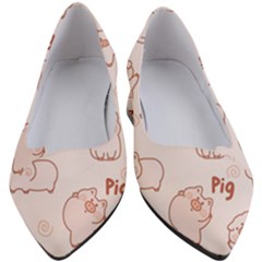 Pig Cartoon Background Pattern Women s Block Heels  by Sudhe