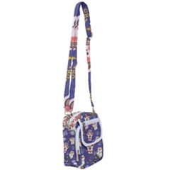 Girl Cartoon Background Pattern Shoulder Strap Belt Bag by Sudhe