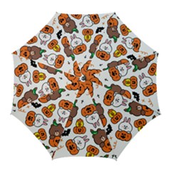 Illustration Pumpkin Bear Bat Bunny Chicken Golf Umbrellas by Sudhe