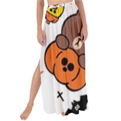 Illustration Pumpkin Bear Bat Bunny Chicken Maxi Chiffon Tie-up Sarong by Sudhe