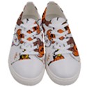 Illustration Pumpkin Bear Bat Bunny Chicken Men s Low Top Canvas Sneakers View1