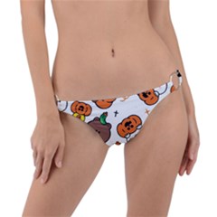 Illustration Pumpkin Bear Bat Bunny Chicken Ring Detail Bikini Bottom by Sudhe