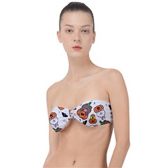 Illustration Pumpkin Bear Bat Bunny Chicken Classic Bandeau Bikini Top  by Sudhe