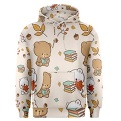 Illustration Bear Cartoon Background Pattern Men s Core Hoodie