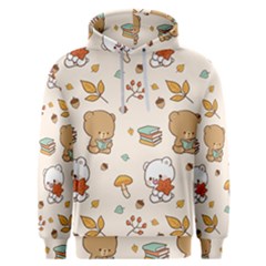 Illustration Bear Cartoon Background Pattern Men s Overhead Hoodie