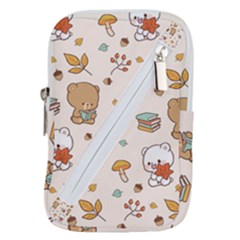 Illustration Bear Cartoon Background Pattern Belt Pouch Bag (small) by Sudhe