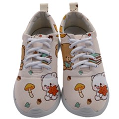 Illustration Bear Cartoon Background Pattern Mens Athletic Shoes by Sudhe