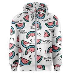 Illustration Watermelon Fruit Sweet Slicee Men s Zipper Hoodie