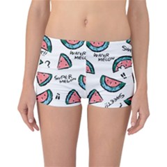 Illustration Watermelon Fruit Sweet Slicee Reversible Boyleg Bikini Bottoms by Sudhe