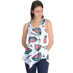 Illustration Watermelon Fruit Sweet Slicee Sleeveless Tunic by Sudhe