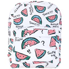 Illustration Watermelon Fruit Sweet Slicee Full Print Backpack by Sudhe