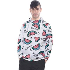 Illustration Watermelon Fruit Sweet Slicee Men s Pullover Hoodie