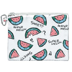 Illustration Watermelon Fruit Sweet Slicee Canvas Cosmetic Bag (xxl) by Sudhe