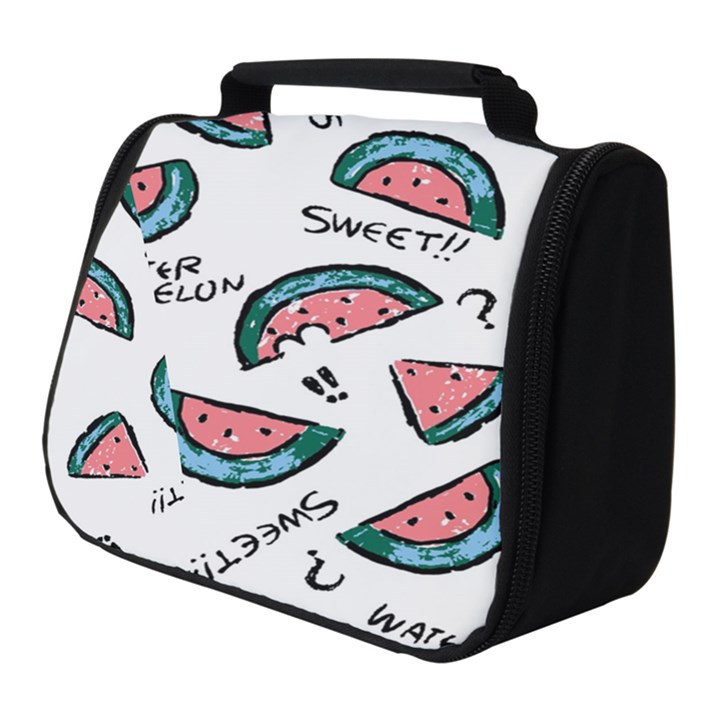 Illustration Watermelon Fruit Sweet Slicee Full Print Travel Pouch (Small)