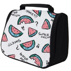 Illustration Watermelon Fruit Sweet Slicee Full Print Travel Pouch (big) by Sudhe