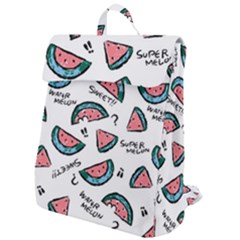 Illustration Watermelon Fruit Sweet Slicee Flap Top Backpack by Sudhe