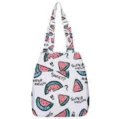 Illustration Watermelon Fruit Sweet Slicee Center Zip Backpack by Sudhe