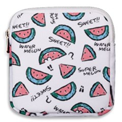 Illustration Watermelon Fruit Sweet Slicee Mini Square Pouch by Sudhe