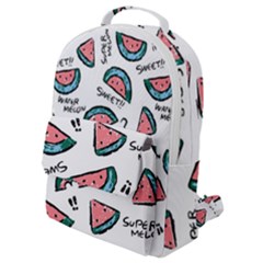 Illustration Watermelon Fruit Sweet Slicee Flap Pocket Backpack (small) by Sudhe