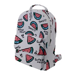 Illustration Watermelon Fruit Sweet Slicee Flap Pocket Backpack (large) by Sudhe