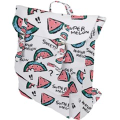 Illustration Watermelon Fruit Sweet Slicee Buckle Up Backpack by Sudhe