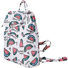 Illustration Watermelon Fruit Sweet Slicee Buckle Everyday Backpack by Sudhe