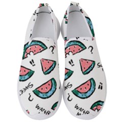 Illustration Watermelon Fruit Sweet Slicee Men s Slip On Sneakers by Sudhe