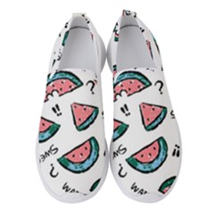 Illustration Watermelon Fruit Sweet Slicee Women s Slip On Sneakers by Sudhe