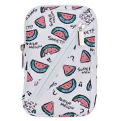 Illustration Watermelon Fruit Sweet Slicee Belt Pouch Bag (small) by Sudhe