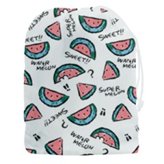 Illustration Watermelon Fruit Sweet Slicee Drawstring Pouch (3xl) by Sudhe