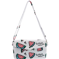 Illustration Watermelon Fruit Sweet Slicee Removable Strap Clutch Bag by Sudhe