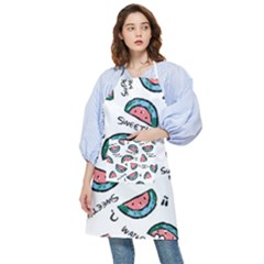 Illustration Watermelon Fruit Sweet Slicee Pocket Apron by Sudhe