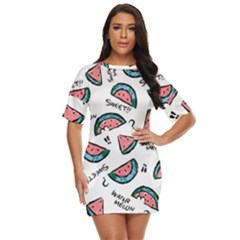 Illustration Watermelon Fruit Sweet Slicee Just Threw It On Dress by Sudhe