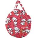 Rabbit Background Cartoon Giant Round Zipper Tote View1