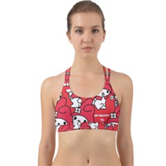 Rabbit Background Cartoon Back Web Sports Bra