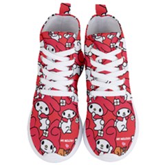 Rabbit Background Cartoon Women s Lightweight High Top Sneakers by Sudhe