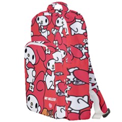 Rabbit Background Cartoon Double Compartment Backpack by Sudhe