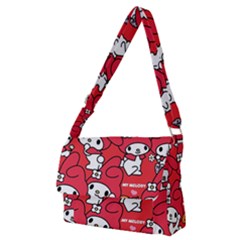 Rabbit Background Cartoon Full Print Messenger Bag (m) by Sudhe