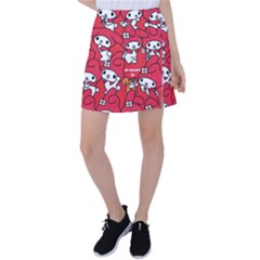 Rabbit Background Cartoon Tennis Skirt by Sudhe