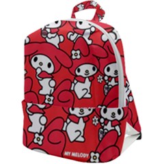 Rabbit Background Cartoon Zip Up Backpack by Sudhe