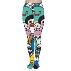 Illustration Animals Cartoon Background Pattern Tights