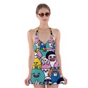 Illustration Animals Cartoon Background Pattern Halter Dress Swimsuit  View1