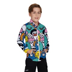 Illustration Animals Cartoon Background Pattern Kids  Windbreaker