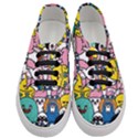 Illustration Animals Cartoon Background Pattern Women s Classic Low Top Sneakers View1