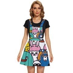 Illustration Animals Cartoon Background Pattern Apron Dress by Sudhe