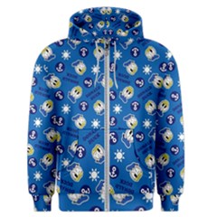 Illustration Duck Cartoon Background Men s Zipper Hoodie