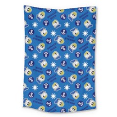 Illustration Duck Cartoon Background Large Tapestry