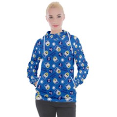 Illustration Duck Cartoon Background Women s Hooded Pullover