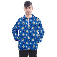 Illustration Duck Cartoon Background Men s Half Zip Pullover