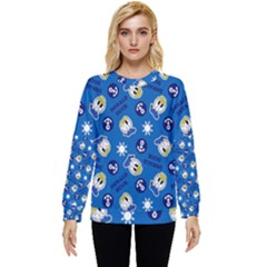 Illustration Duck Cartoon Background Hidden Pocket Sweatshirt